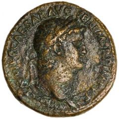 Sestertius - Nero PACE P R TERRA MARIQ PARTA IANVM CLVSIT S C