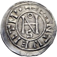 Denier - John IX and emperor Lambert of Spoleto