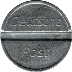 Telephone Token - Deutsche Post 1/2 grooves, embossed letters