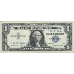1 Dollar Silver Certificate, Blue Seal, With Motto