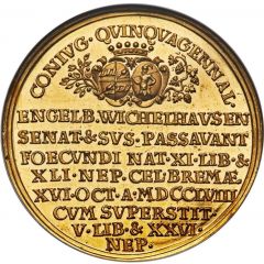 Medal - Golden wedding of Engelbert and Susanna Wichelhausen