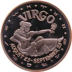 1 oz Copper Zodiac signs - Virgo