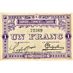 1 Franc - Chambre de Commerce de Cahors 46