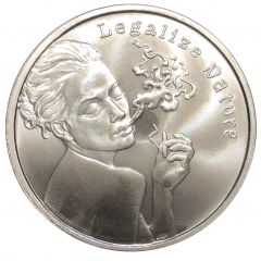1 oz Silver Silver Shield - Legalize Nature