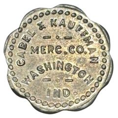 5 Cents - Cabel and Kauffman Merc Co. Washington, Indiana