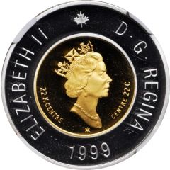 2 Dollars - Elizabeth II Nunavut, Gold, White gold and silver