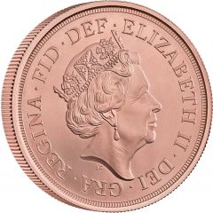 5 Sovereigns - Elizabeth II 5th portrait, George III Bicentenary