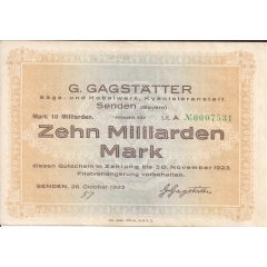 10 000 000 000 Mark G. Gagstätter