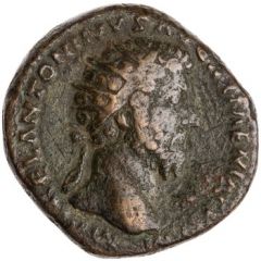 Dupondius - Marcus Aurelius TR POT XIX IMP II COS III S C, Mars