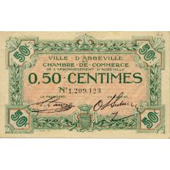50 Centimes - Ville et Chambre de Commerce d`Abbeville [80]