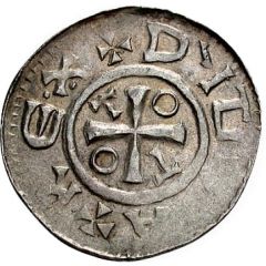 Denier - Otto III and Adelaide Gandersheim abbey