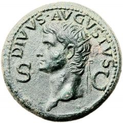 Dupondius - Augustus and Caligula CONSENSV SENAT ET EQ ORDIN P Q R, Rome