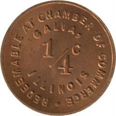 1/4 Cent - Galva Chamber of Commerce Galva, Illinois