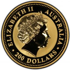 200 Dollars - Elizabeth II 4th Portrait - Year of the Goat - Gold Bullion Coin