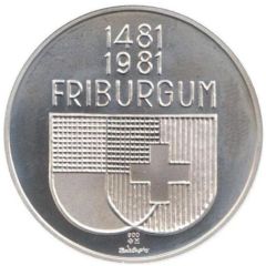 500 years of the entry of Fribourg into the Confederation silver