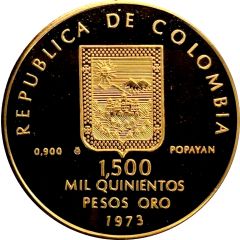 1500 Pesos Guillermo Valencia
