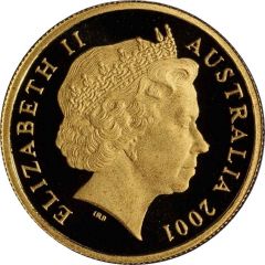 5 Cents - Elizabeth II 4th Portrait - Echidna, Gold Proof