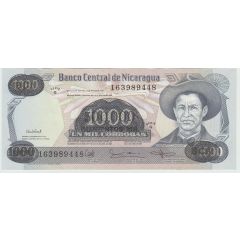 500 000 Cordobas overprinted on 1000 Cordobas
