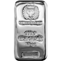 Germania Mint Cast Bar Fine Silver, 10 oz