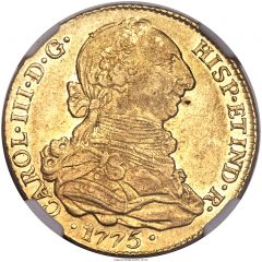 4 Escudos - Carlos III bust of Carlos III, regular type