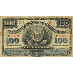 100 Pesos El Banco Internacional de Guatemala