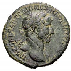 As - Hadrian PONT MAX TR POT COS III PIE AVG S C, Pietas