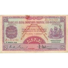 5 Dollars Barclay`s Bank