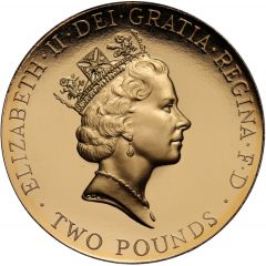2 Pounds - Elizabeth II UEFA Euro 1996, Gold Proof