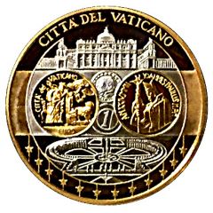 Token - European Currency Vatican 50 Euro - Abraham`s Sacrifice