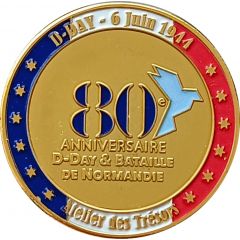Jeton touristique - Atelier des Trésors - 80e anniversaire D-Day - Bataille de Normandie Mémorial de Montormel