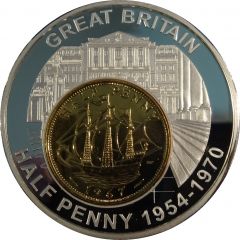 Medal - History of British Currency Half Penny