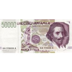 50 000 Lire Bernini - 2nd type