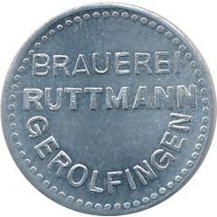1/2 Liter Bier Braurei Ruttmann, Gerolfingen