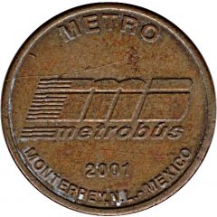 Metro and Bus Token - Monterrey