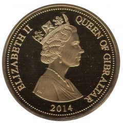 1 Crown - Elizabeth II In Flanders Fields, Gold Plated