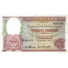 20 Pounds National Bank of Scotland