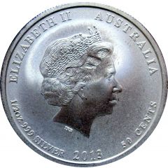 50 Cents - Elizabeth II 4th Portrait - Australian-American WWII Memorial