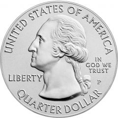 1/4 Dollar - `Washington Quarter` Arches National Park - Silver 5 oz Bullion