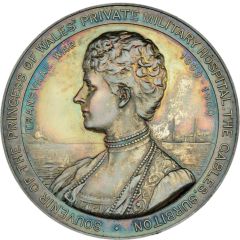 Award Princess of Wales` Private Hospital; silvered white metal