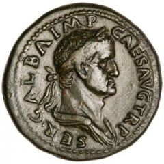 Sestertius - Galba S P Q R O B CIV SER