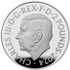2 Pounds - Charles III Seymour Unicorn, Silver Proof