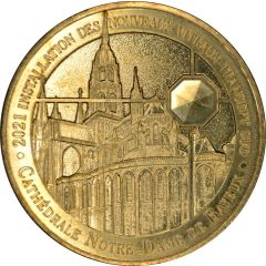 Jeton touristique - Monnaie de Paris - Bayeux - Cathédrale Notre-Dame Nouveaux Vitraux Transept Sud