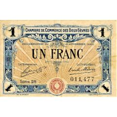 1 Franc - Chambre de Commerce des Deux-Sèvres 79