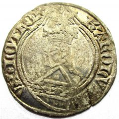 Groschen with helmeted shield - Charles II