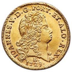 6400 Réis - João V 2nd Type of Shield, Bahia Mint