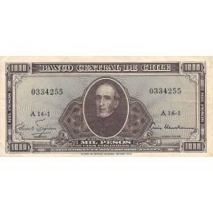 1 Escudo Overprint on 1000 Pesos P#116