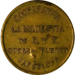 1 Peseta - Cooperativa La Modestia de Obreros y Empleados