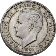 20 Francs - Rainier III Piedfort Essai
