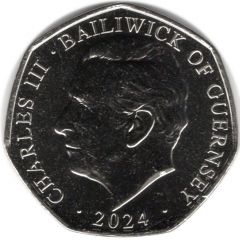 50 Pence - Charles III D-Day - Typhoon Strike
