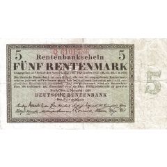 5 Rentenmark Rentenbank